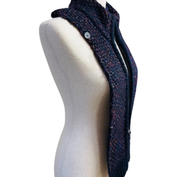 Veronica Beard Dickey Insert Navy Blue & Multi-Color Metallic - Picture 6 of 10